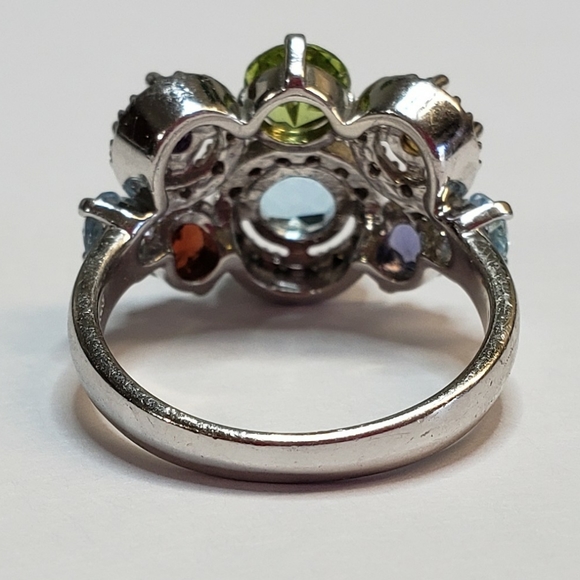 Multi stone semi prescious ring - Picture 5 of 11